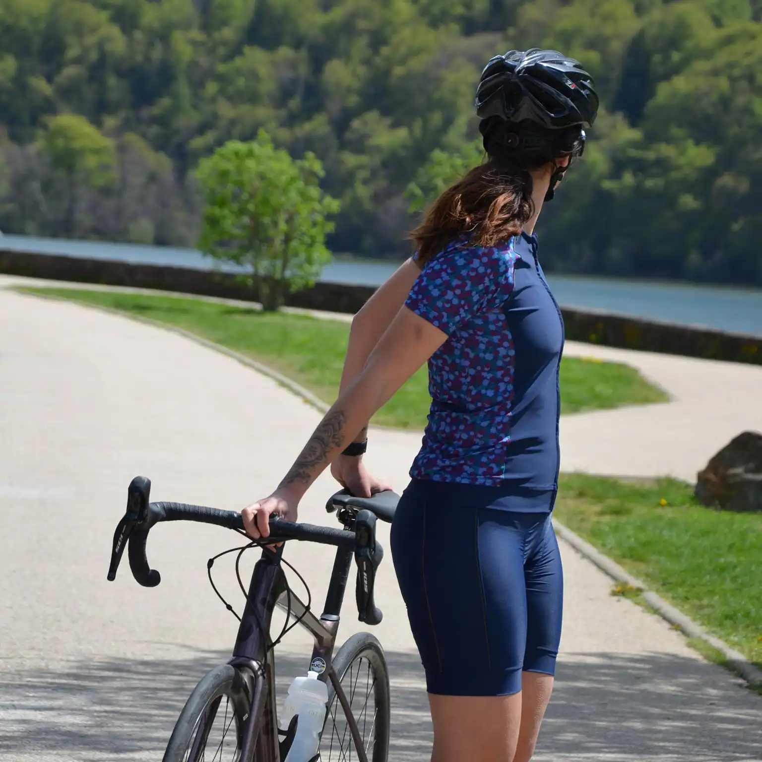 CUISSARD CYCLISME FEMME BLEU – Image 7