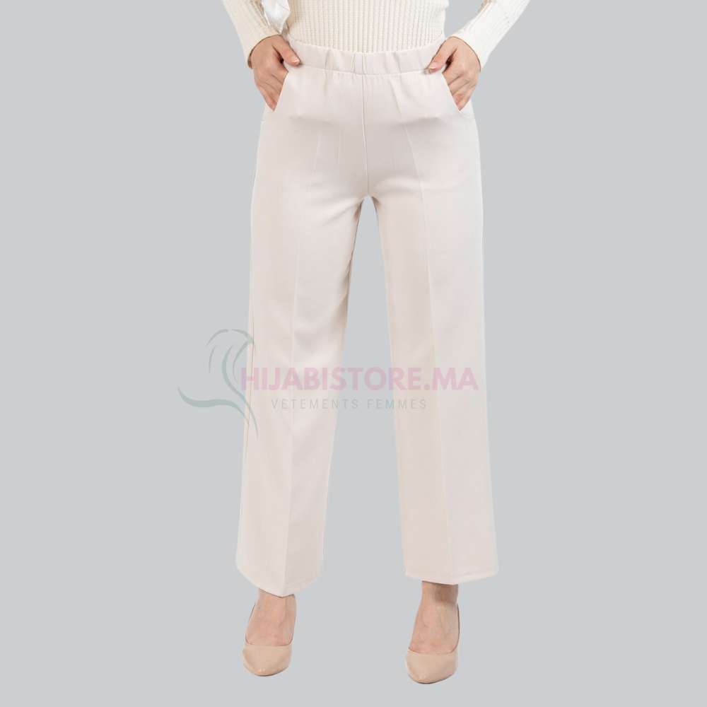 Pantalon femme beige – Image 2