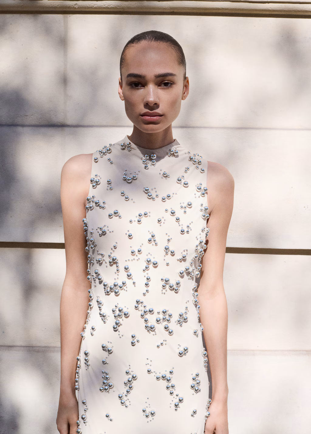 Robe longue cadrans brodés
