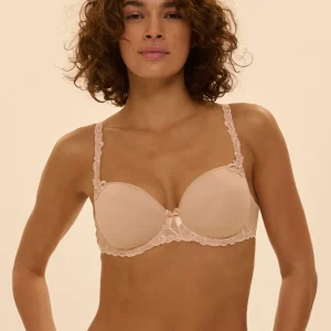 Soutien-gorge décolleté carré en spacer 3D - Peau Rosée