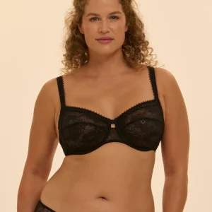 Soutien-gorge avec armature décolleté carré - Noir