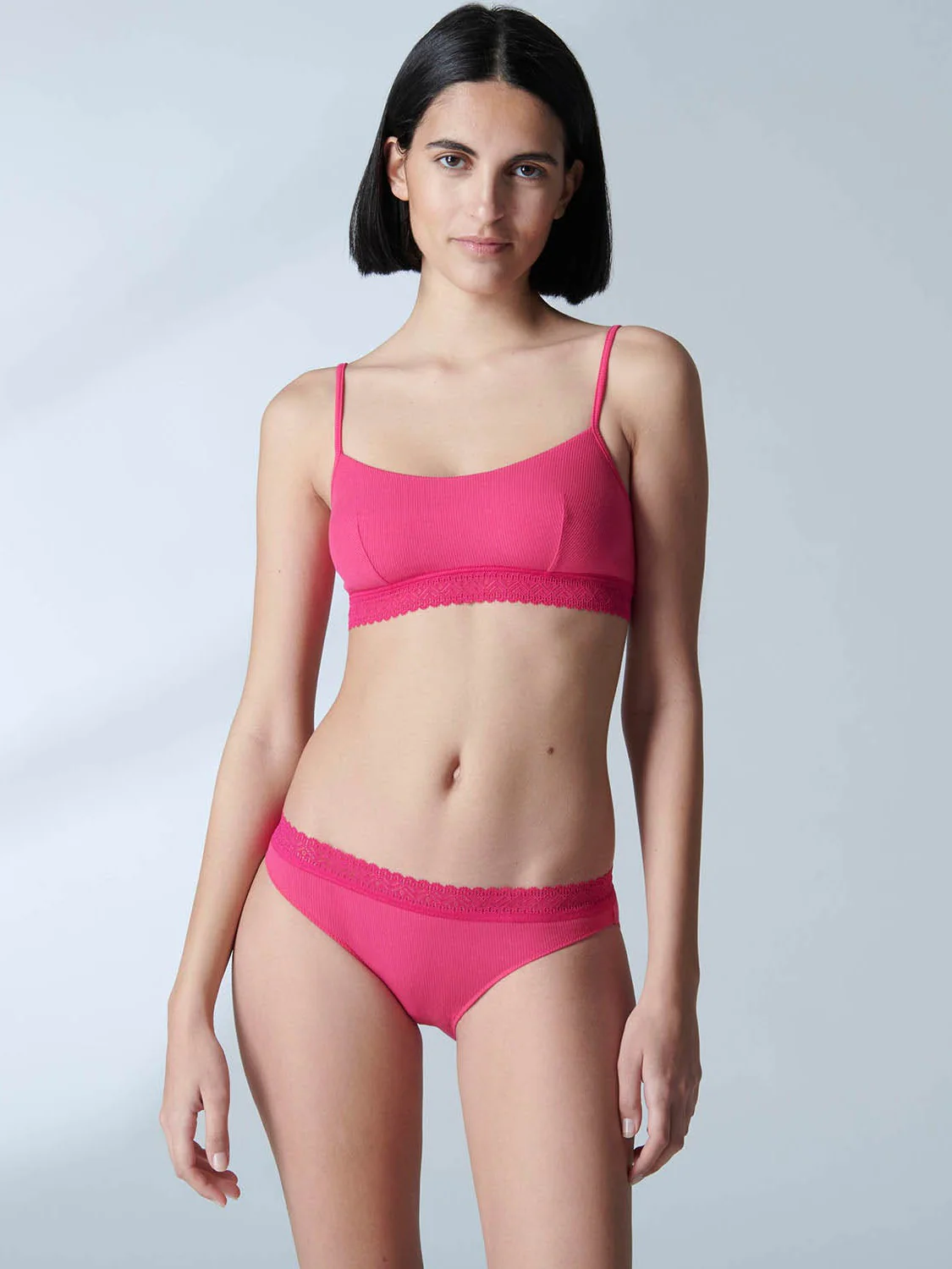 Soutien-gorge triangle sans-armatures - Fuschia – Image 2