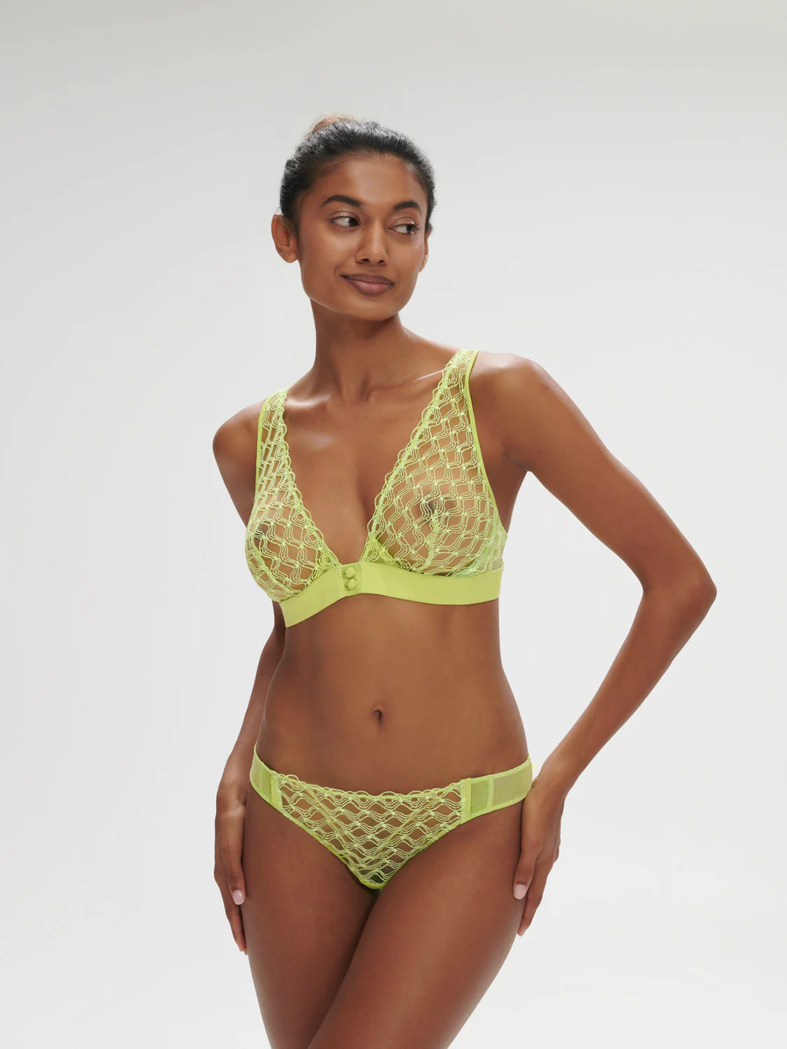 Soutien-gorge triangle avec armatures - Lime – Image 4