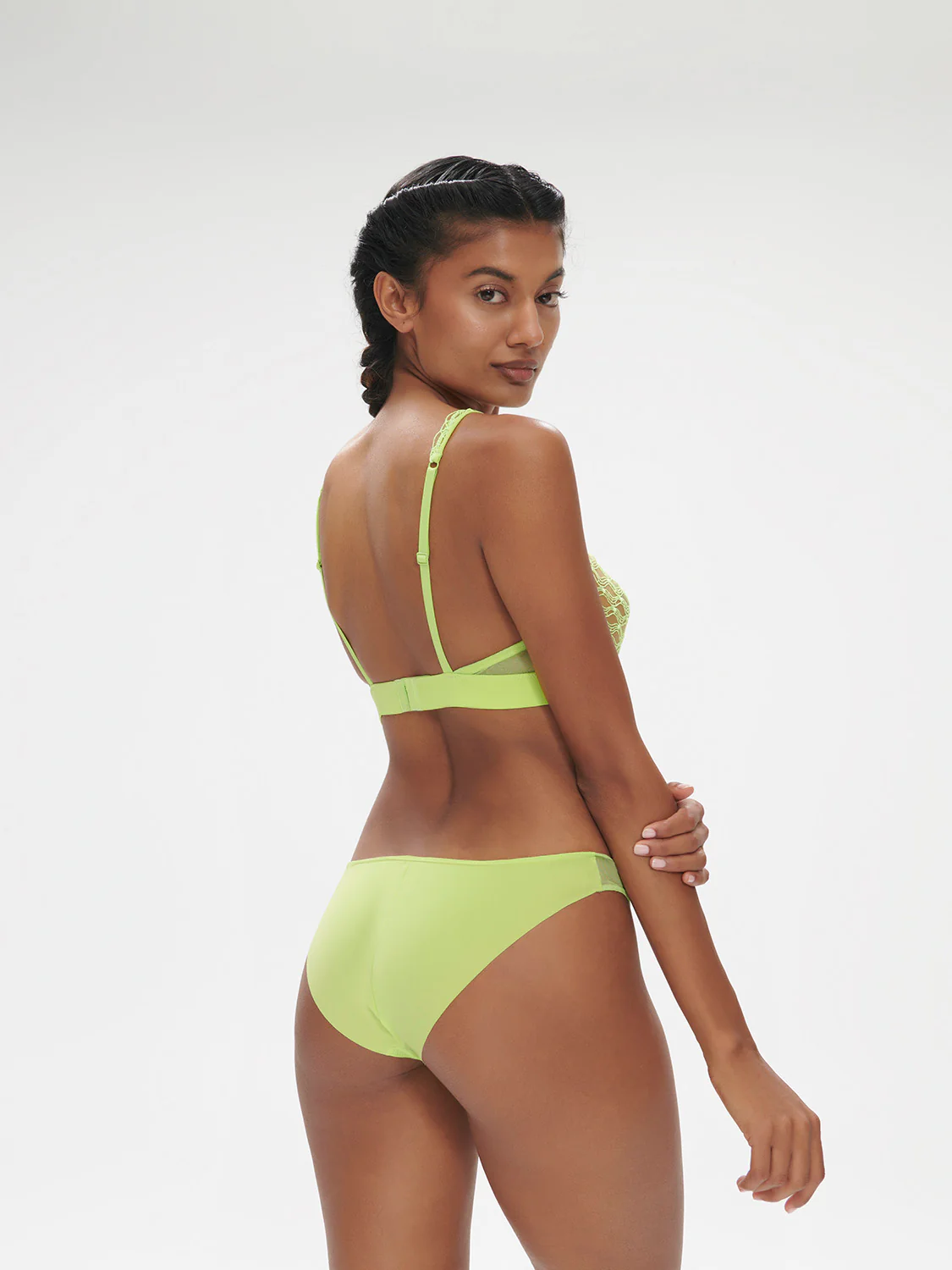 Soutien-gorge triangle avec armatures - Lime – Image 5