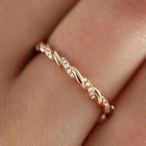 Bague Platine 950 ‰ Diamant Capucine pavée