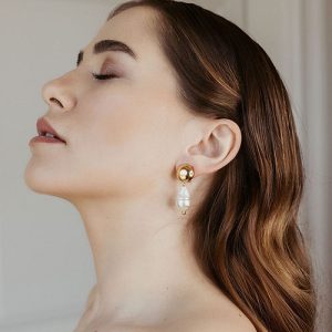Boucles d’oreilles de mariée perle Ingrid