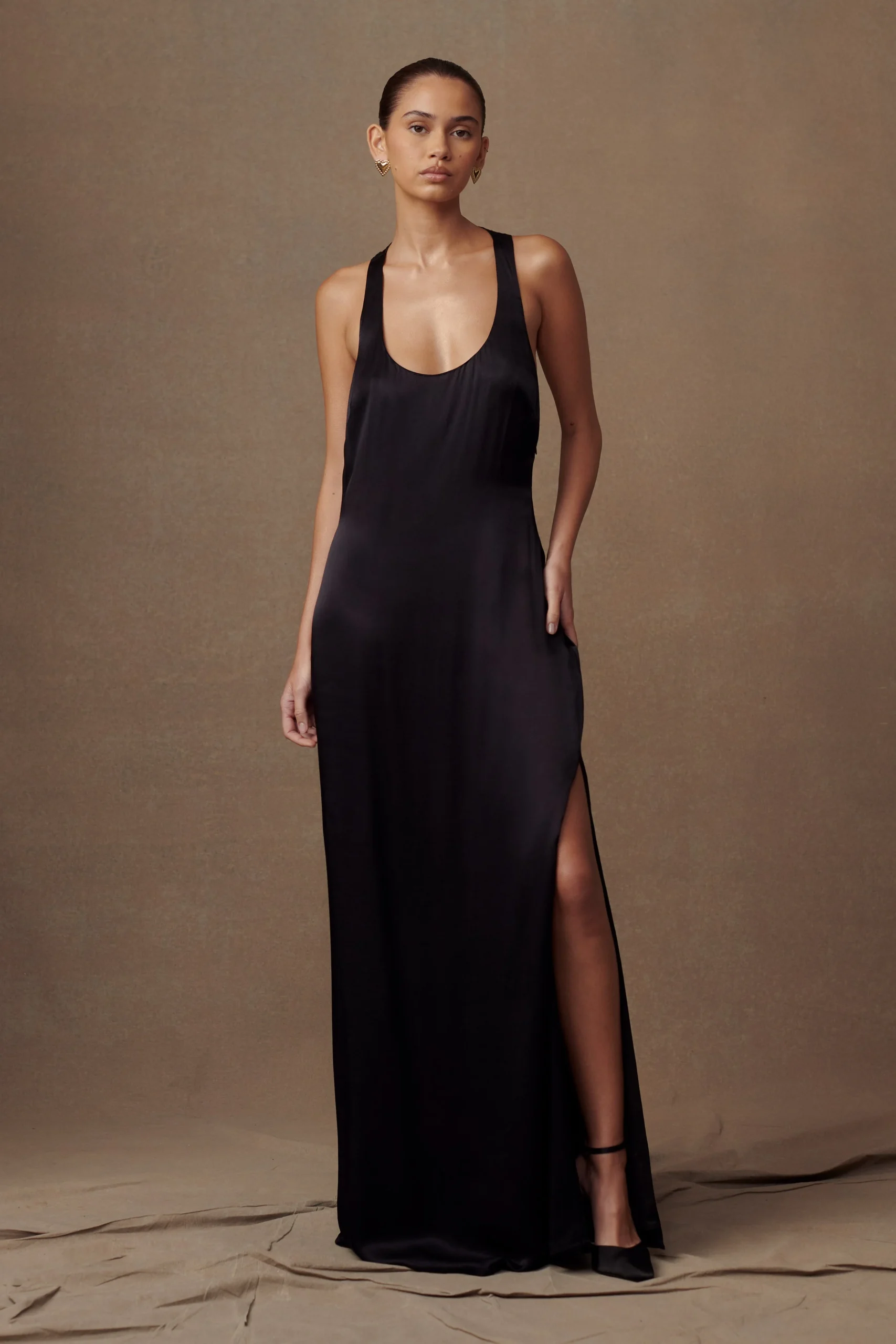 Jacquelyn Racerback Maxi Dress – Black