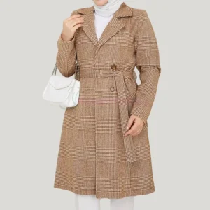manteau en cachemire pour femme motif chair