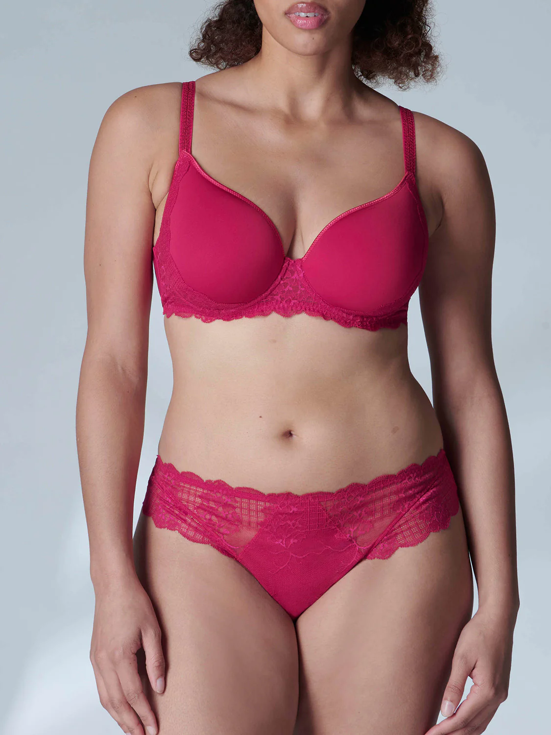 Soutien-gorge emboitant décolleté plongeant - Cranberry – Image 7