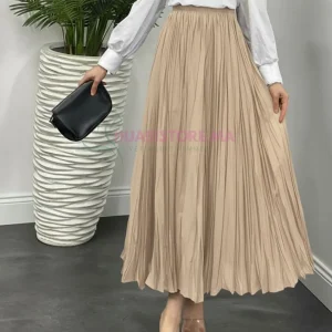 Jupe beige voile de coton