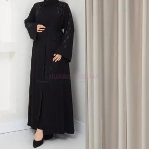Abaya femme 2 piéces noire