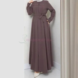 Abaya femme chair à ceinture