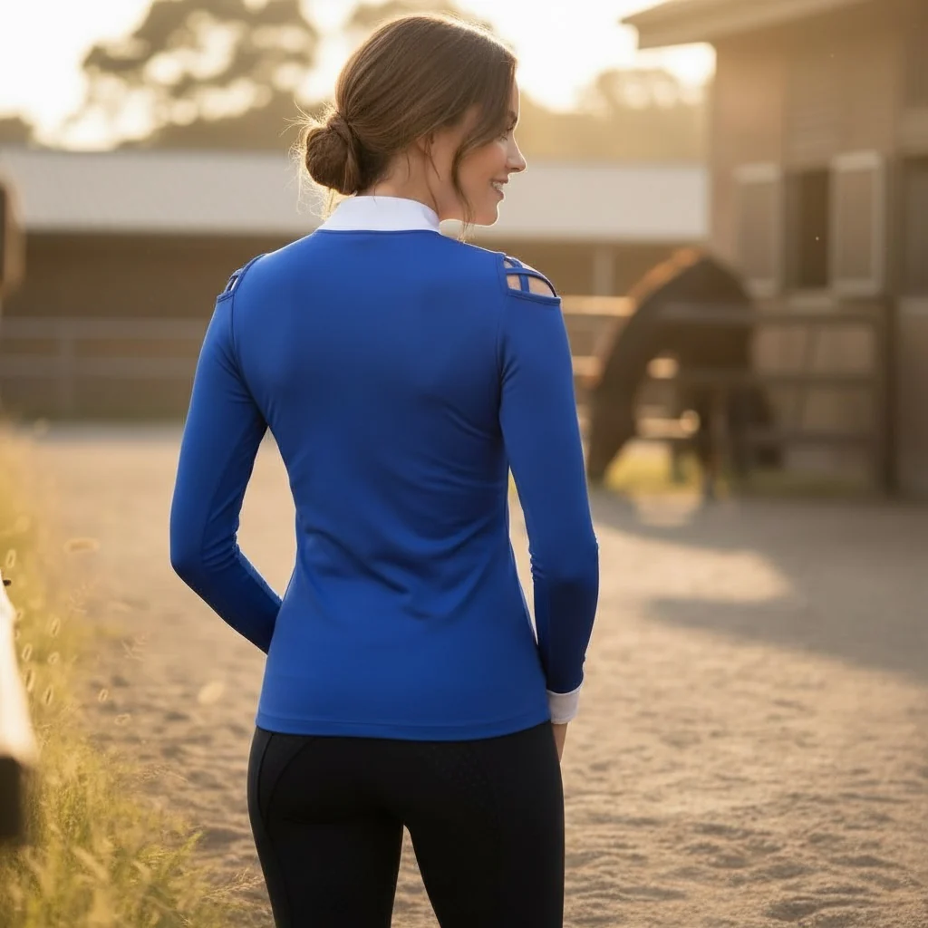 Polo Manches Longues Unleash Bleu Roi – Image 2