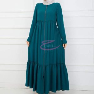 Abaya robe vert royal
