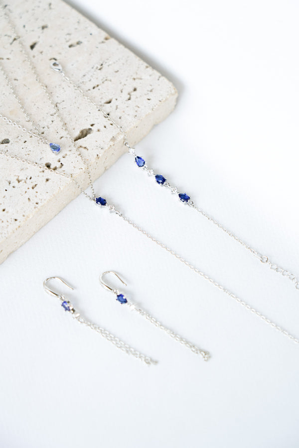 Bleuet – Collier de dos cristal bleue – Image 3