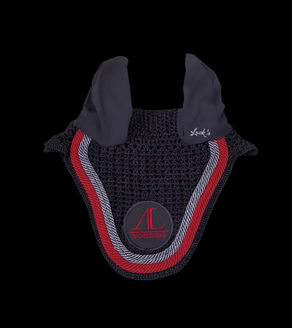 Bonnet Gris Foncé, 4 Cordes Silver & Rouge – Image 2