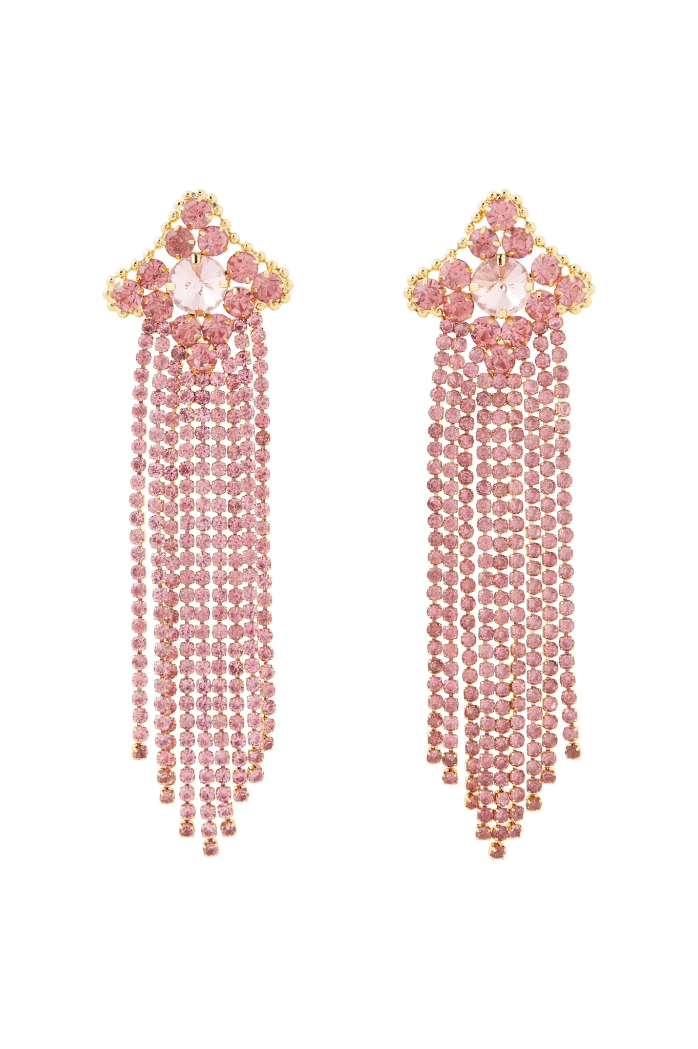 Boucles d'oreilles Zoelia Strass rose – Image 4
