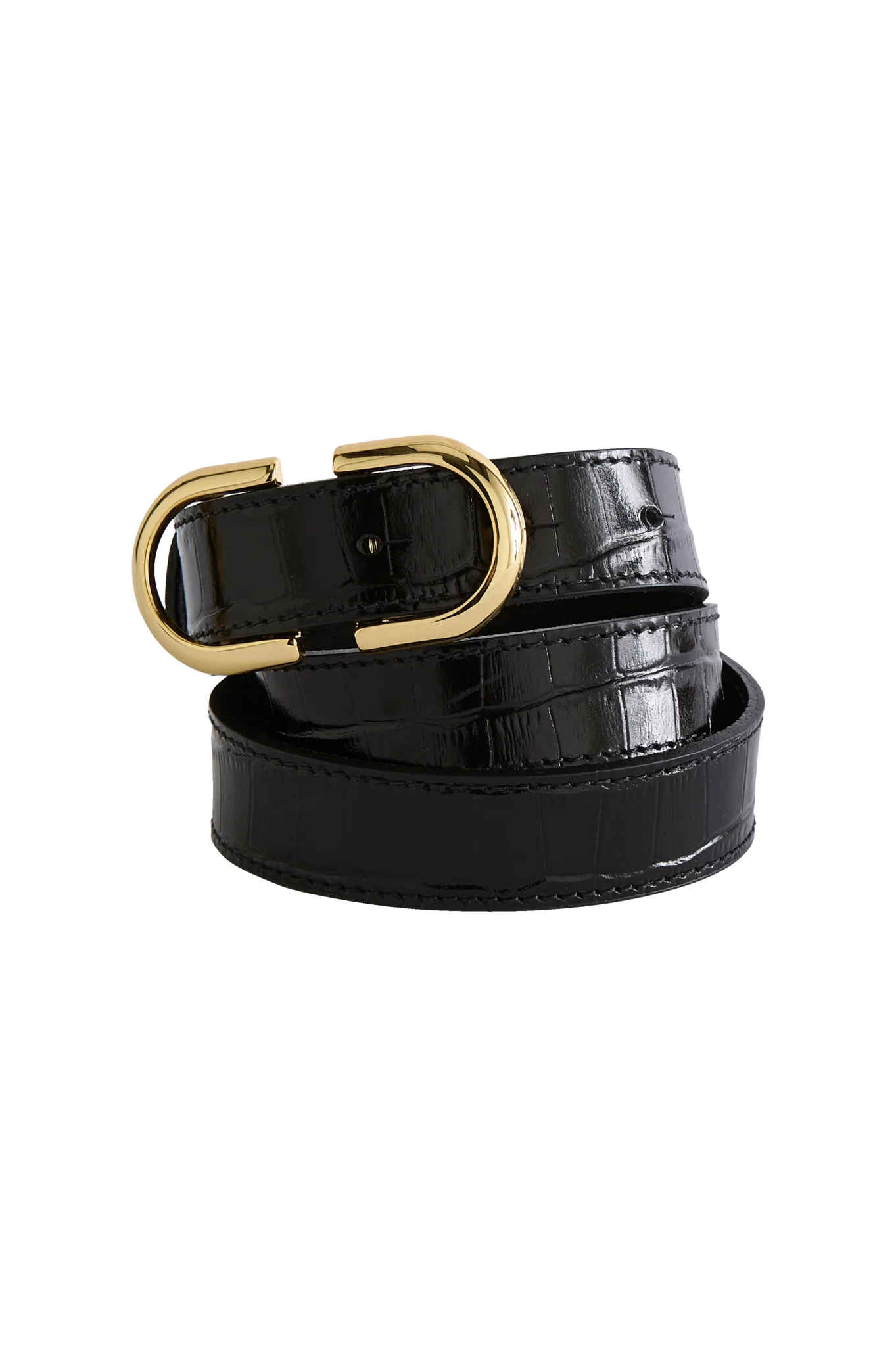 Ceinture Hena noir effet écaille – Image 3