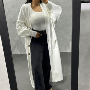 Cardigan en Maille Blanc Cassé