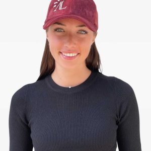 Casquette Velours Bordeaux