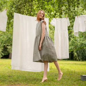 Robe vichy verte Cecilia