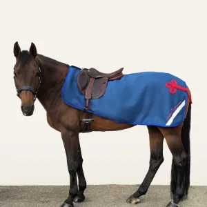 Couvre-reins Bleu Roi & Rouge, imperméable avec doublure polaire