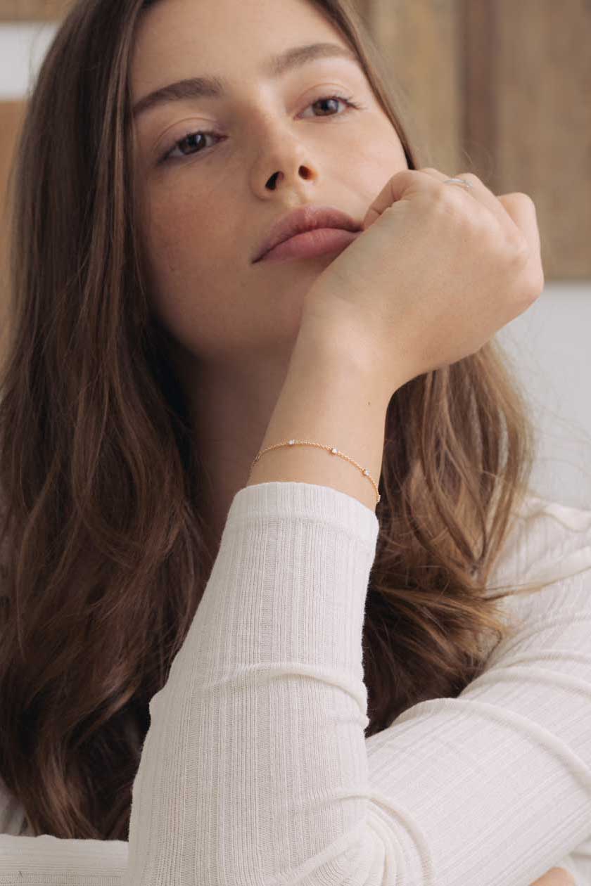 Bracelet Or rose 750 ‰ Diamant Lady Alta – Image 3