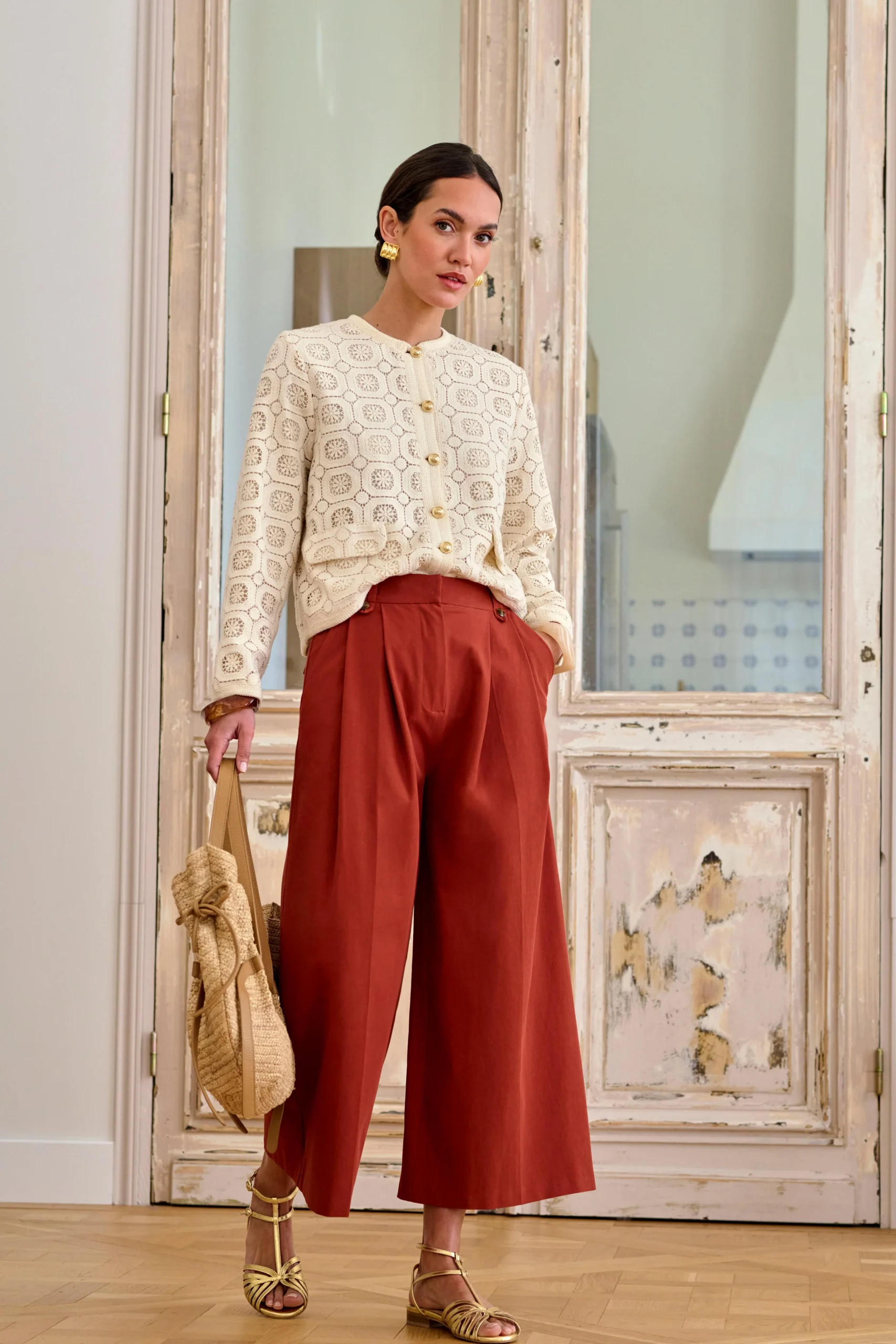 Pantalon Delphes terracotta – Image 2