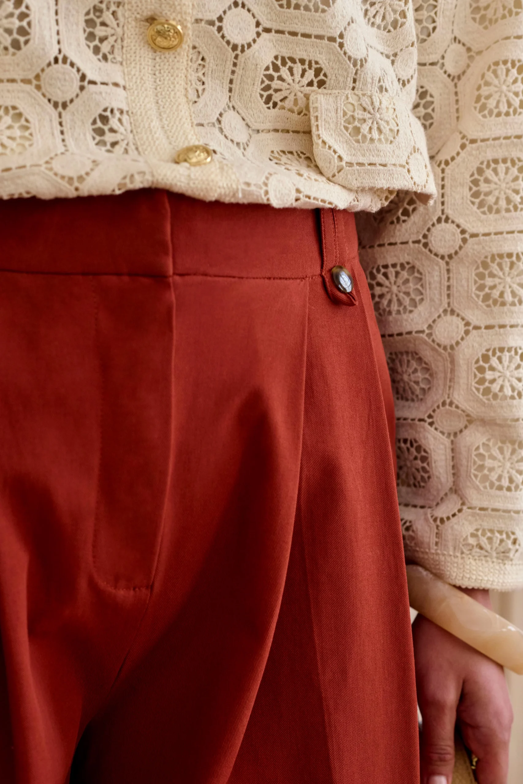 Pantalon Delphes terracotta – Image 4