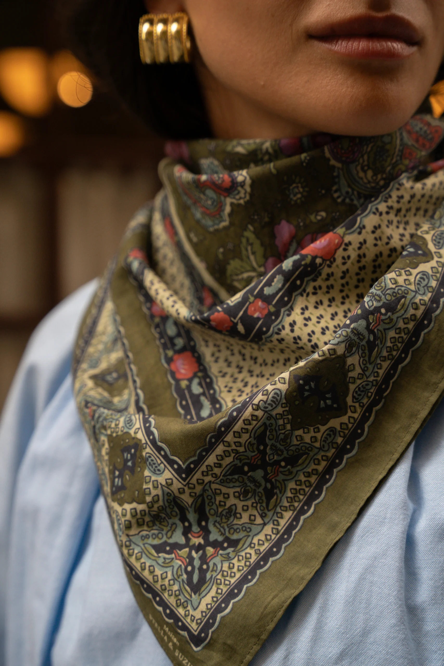 Foulard Alda Pivoine