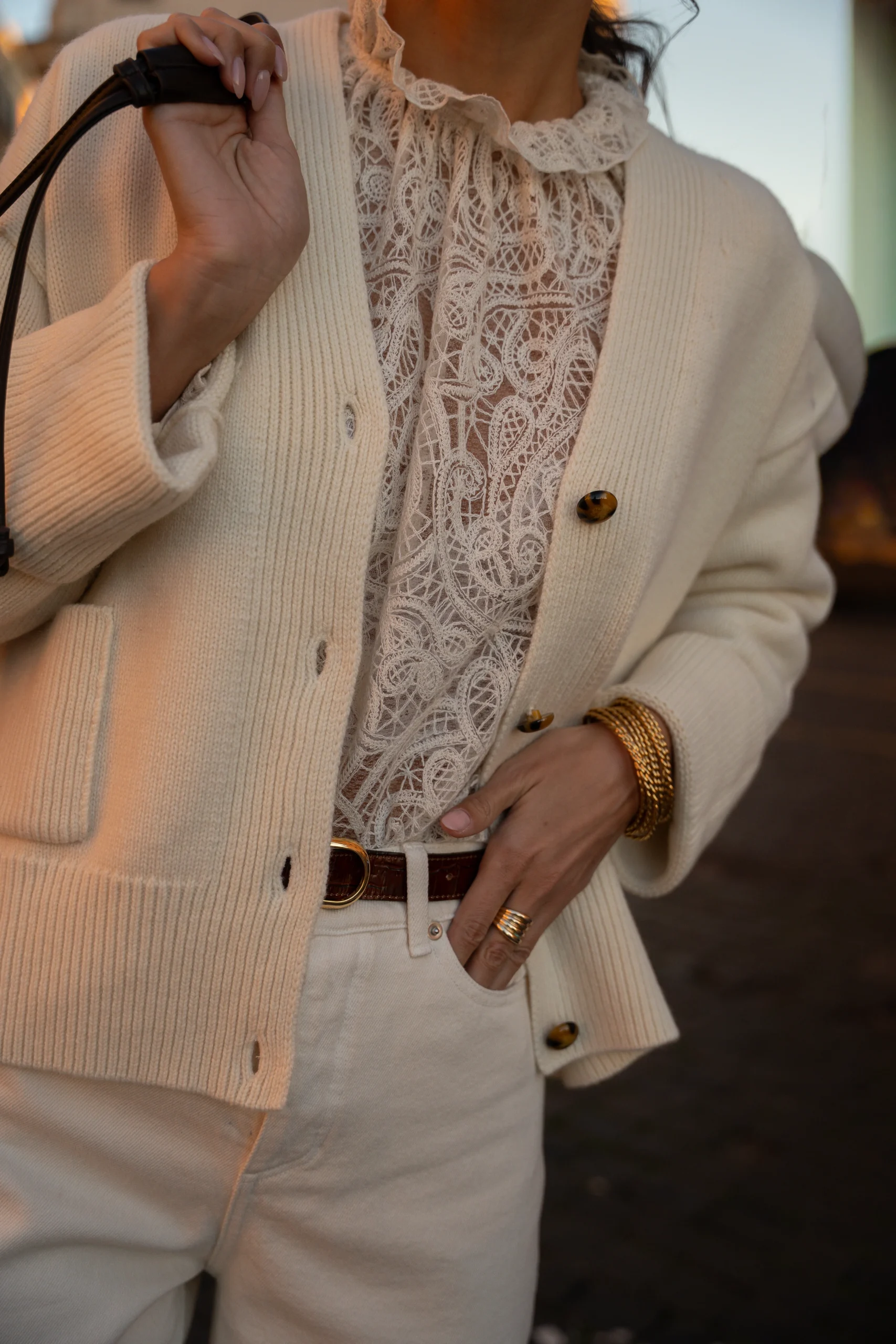 Cardigan Luis ivoire