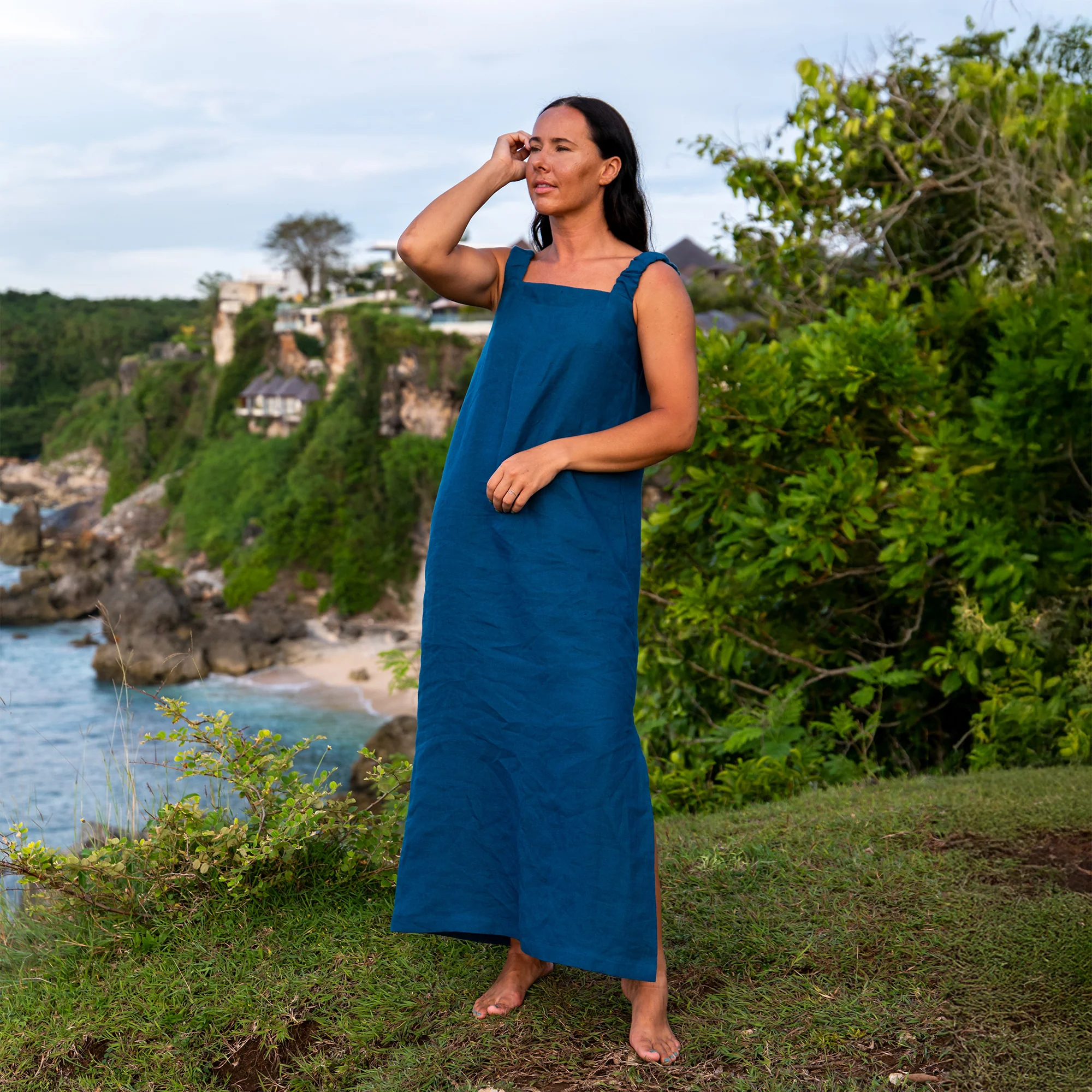 Robe d'été maxi en lin Fiona