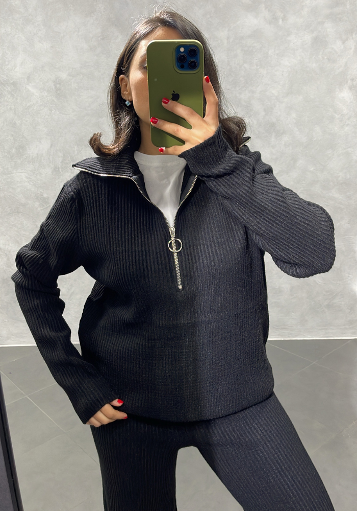 Ensemble avec zipper Noir – Image 4