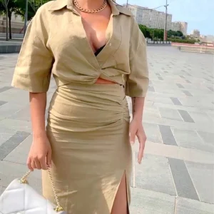 Ensemble chemise et Jupe en lin