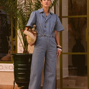 Combinaison Gacian denim rayé