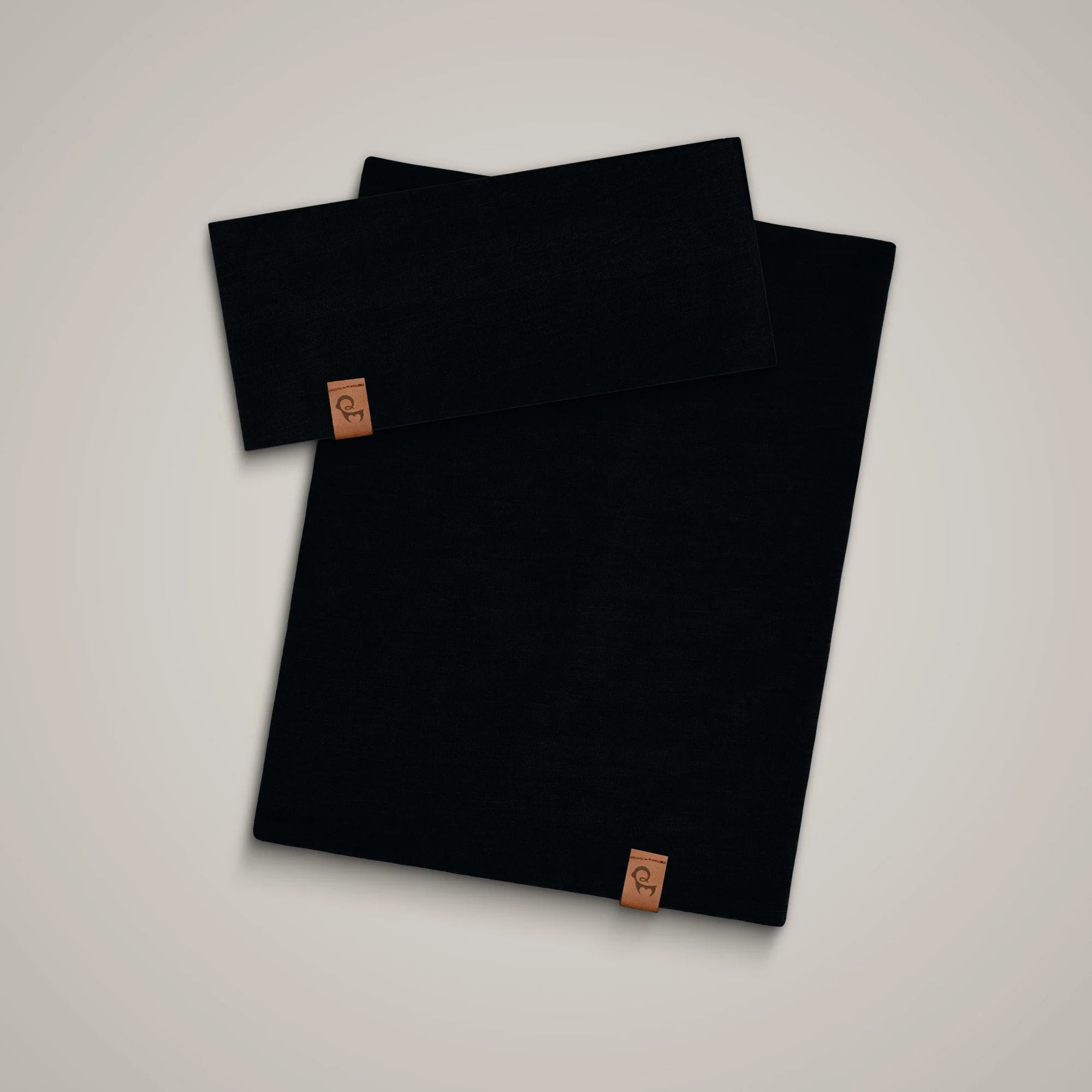 Bandeau et tour de cou pour homme 2 pièces noir – Image 2
