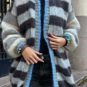 Gilet Rayé Rose Carmine