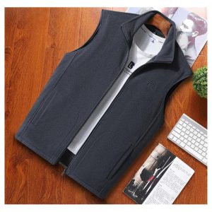 Gilet zippé chaud sans manches pour homme