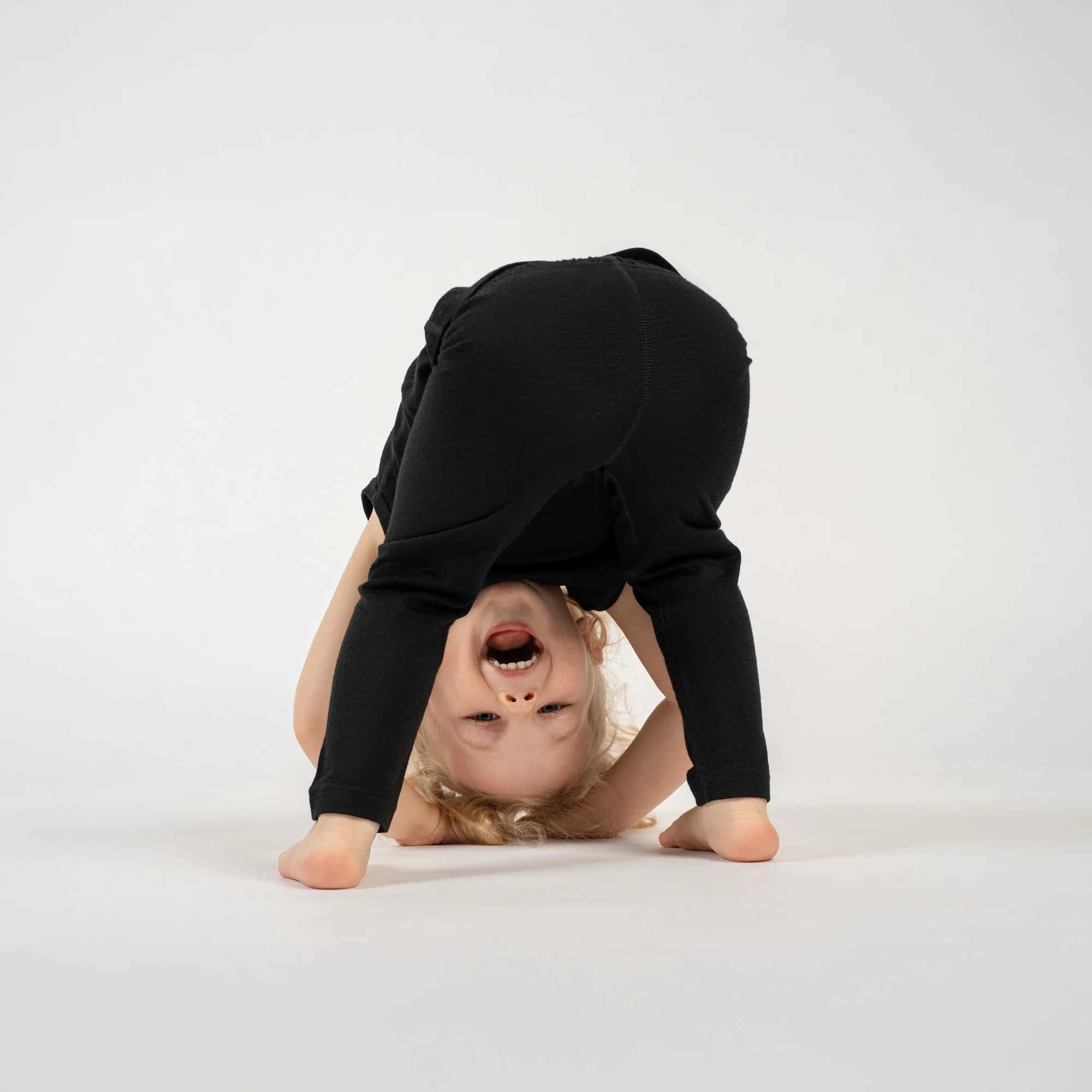 Ensemble débardeur et bas en mérinos pour enfants 2 pièces noir – Image 6