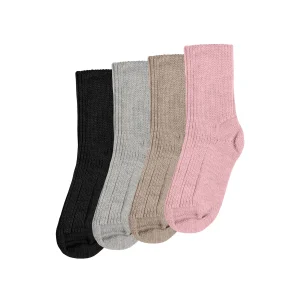 Chaussettes épaisses côtelées en mérinos pour enfants