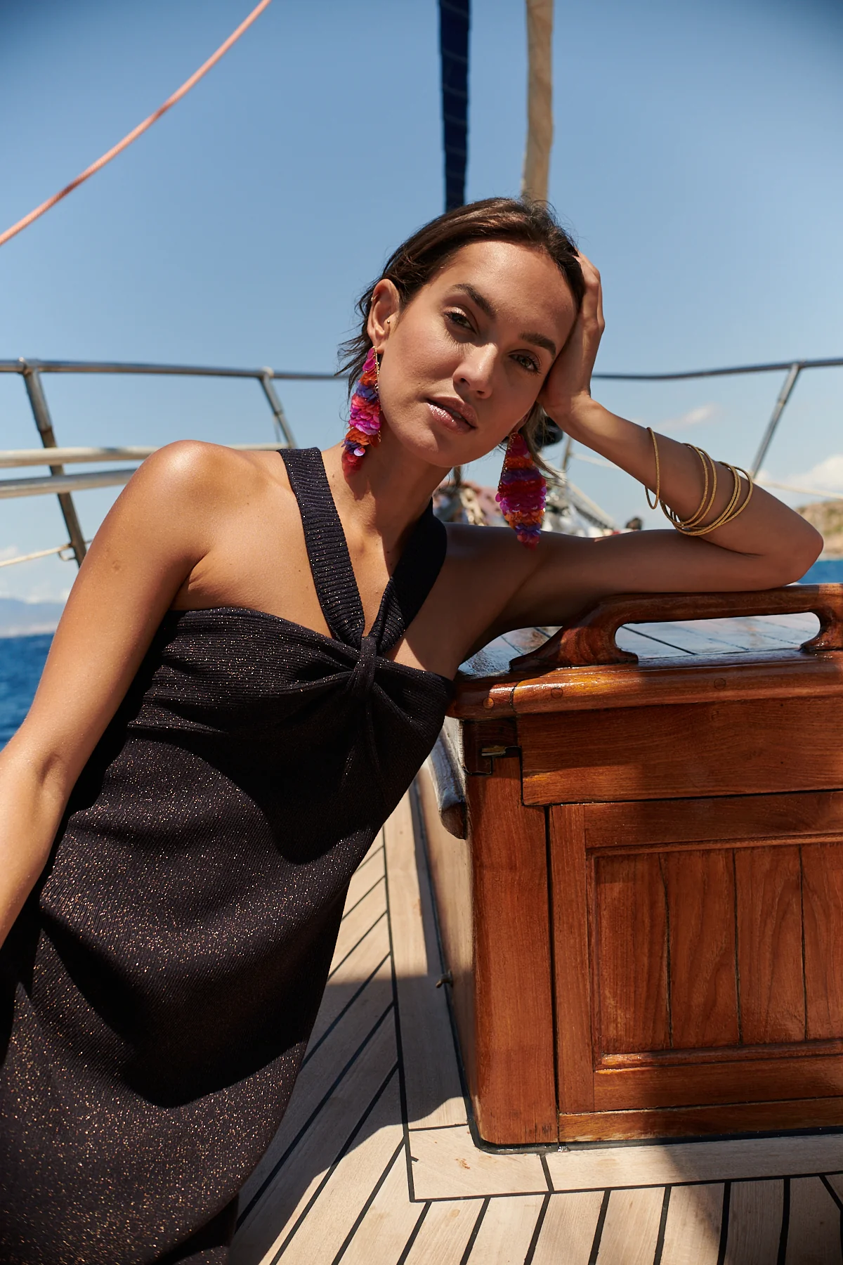 Robe Delilah Lurex marine – Image 4