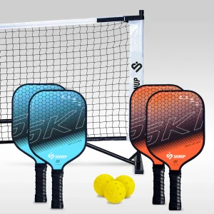 Kit pickleball 4 raquettes Smart & Fun, 3 balles et 1 filet - SKINUP Sport