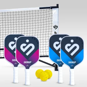 Kit pickleball 4 raquettes Smart & Pro, 3 balles et 1 filet - SKINUP Sport