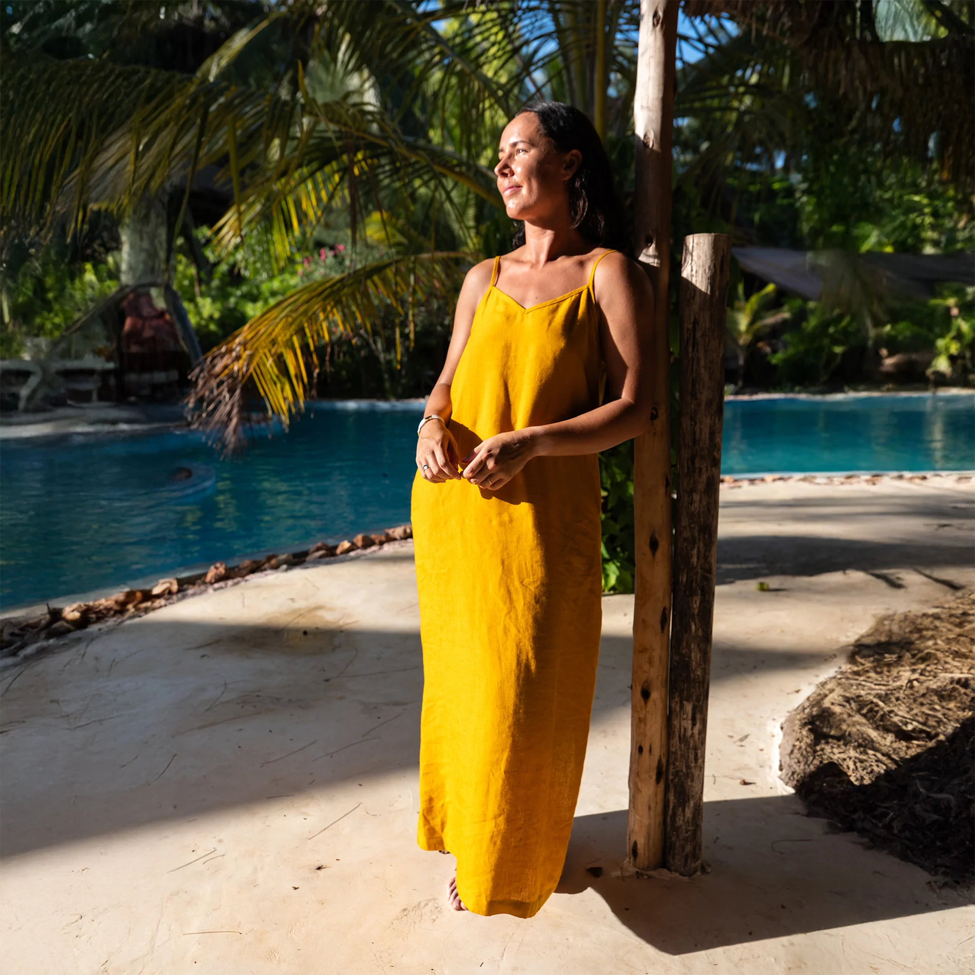 Robe Maxi de Plage en Lin Livia – Image 3