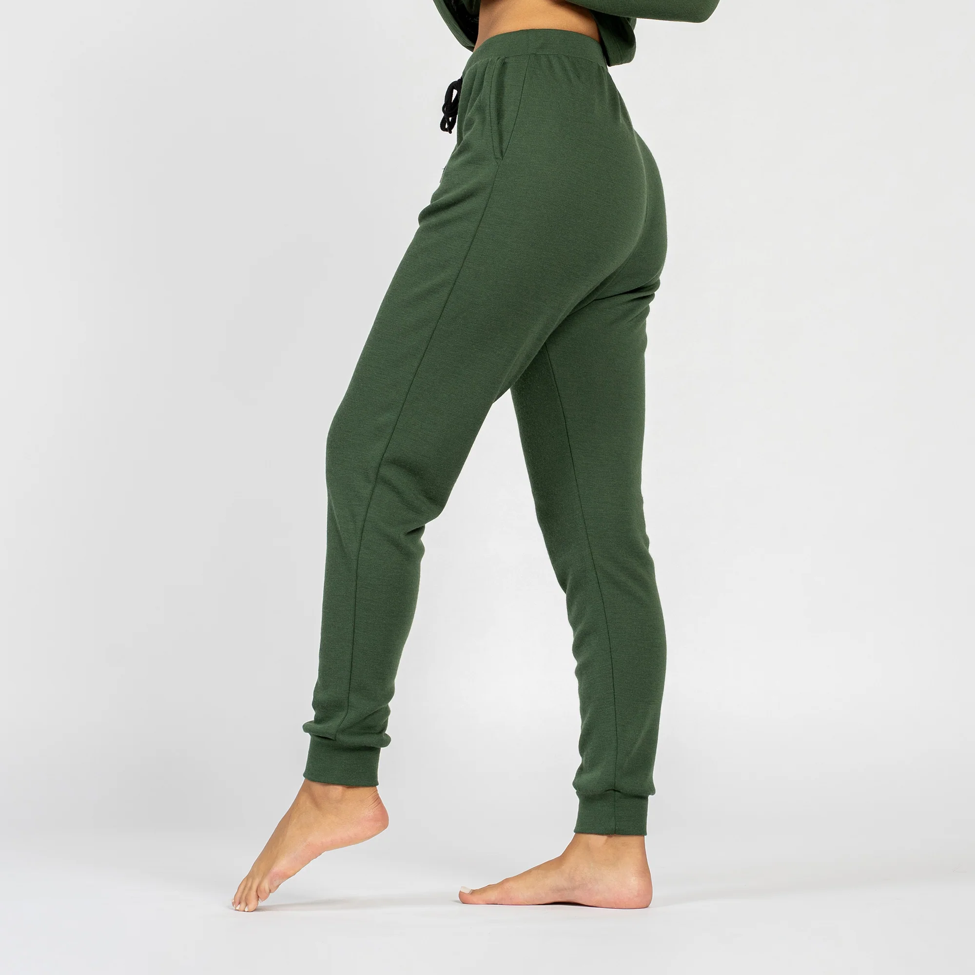 Pantalon de survêtement 250 Mérinos pour femme Vert foncé – Image 5