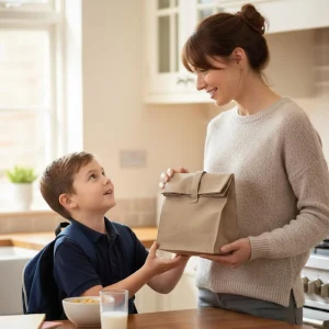 Sac à déjeuner réutilisable et étanche naturel
