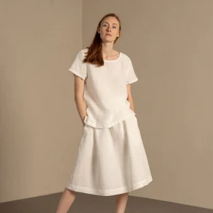 Jupe midi Sophia Blanc Pur