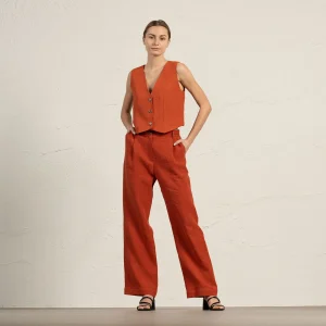 Pantalon à jambes larges Lotus