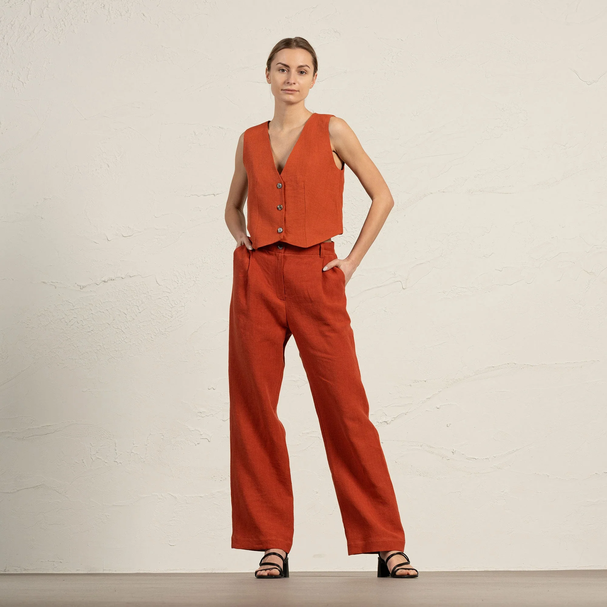 Pantalon à jambes larges Lotus