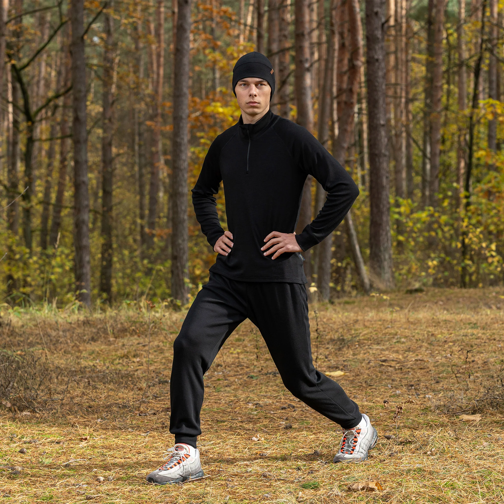 Pantalon de survêtement en mérinos 250 pour homme Noir – Image 2